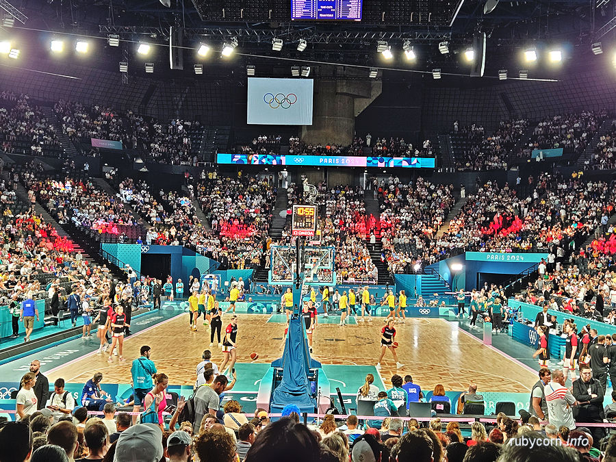 Paris Frankreich 11.08.2024 - Olympiade - Foto Spiel Basketball Damen Belgien-Australien um Bronzemedaille