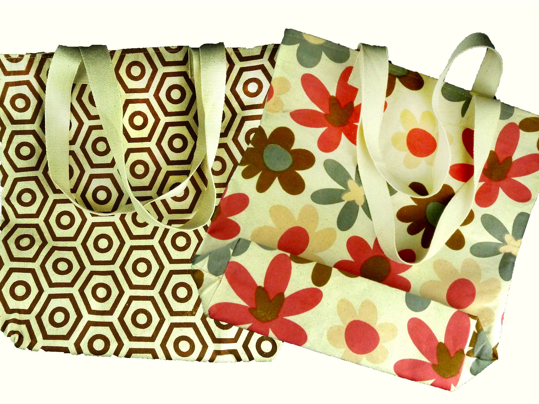 Abbildung von Taschen mit verschiedenen Mustern