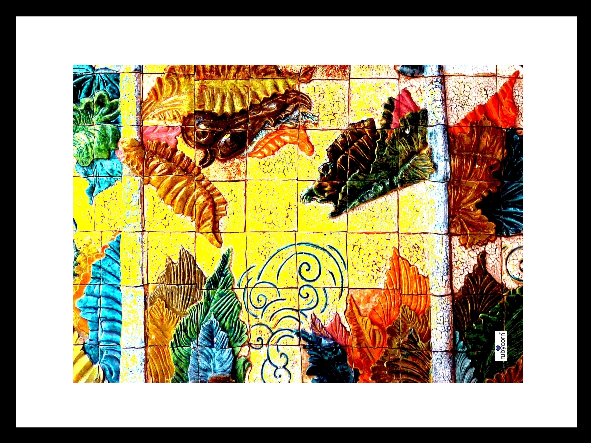 Wandbild BLUMENMOSAIK - rubycorn ArtGallery