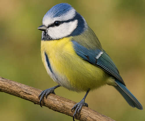 Foto einer Blaumeise auf einem Ast
