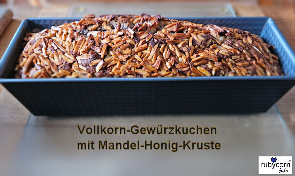 Einfach backen 🥧 - Vollkorn Gewürzkuchen mit Honig-Mandel-Kruste